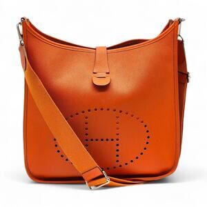 Hermes Evelyne III GM Epsom Leather Crossbody Shoulder Bag in Orange - mint